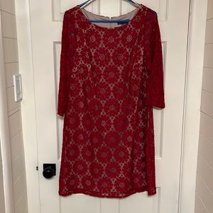 Jessica Howard size 16 Red overlay dress